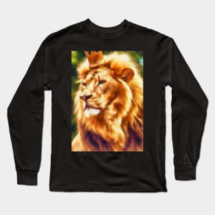 Lion with Crown Long Sleeve T-Shirt
